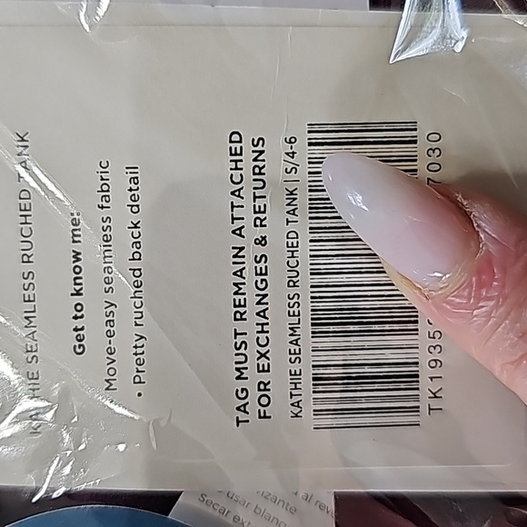 NWT Fabletics Red Wine Pucker Back detail Athletic Sleeveless Top sz S - Picture 6 of 7